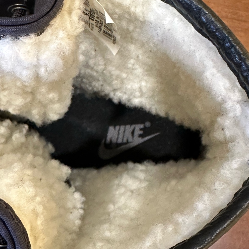 🌟2xHP🌟Nike SF Air Force 1 Gray/Black Premium Sherpa Hi-Top Sneaker Boots 10.5 - Picture 13 of 15